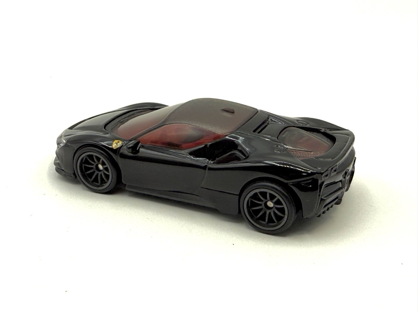 2026 Hot Wheels Ferrari SF90 Stradale #41 (black) SUPER CUSTOM WHEEL SWAP by AEB