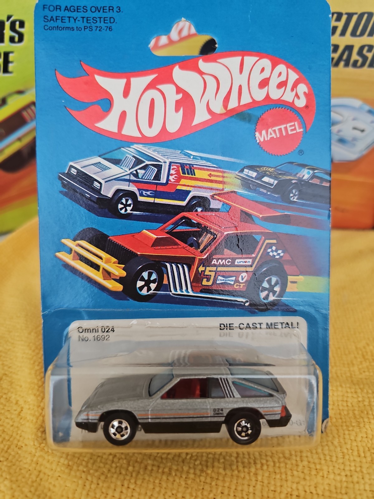 Hot Wheels Omni 024 Silver Black Red Diecast Car 1:64 1981 Unopened Box