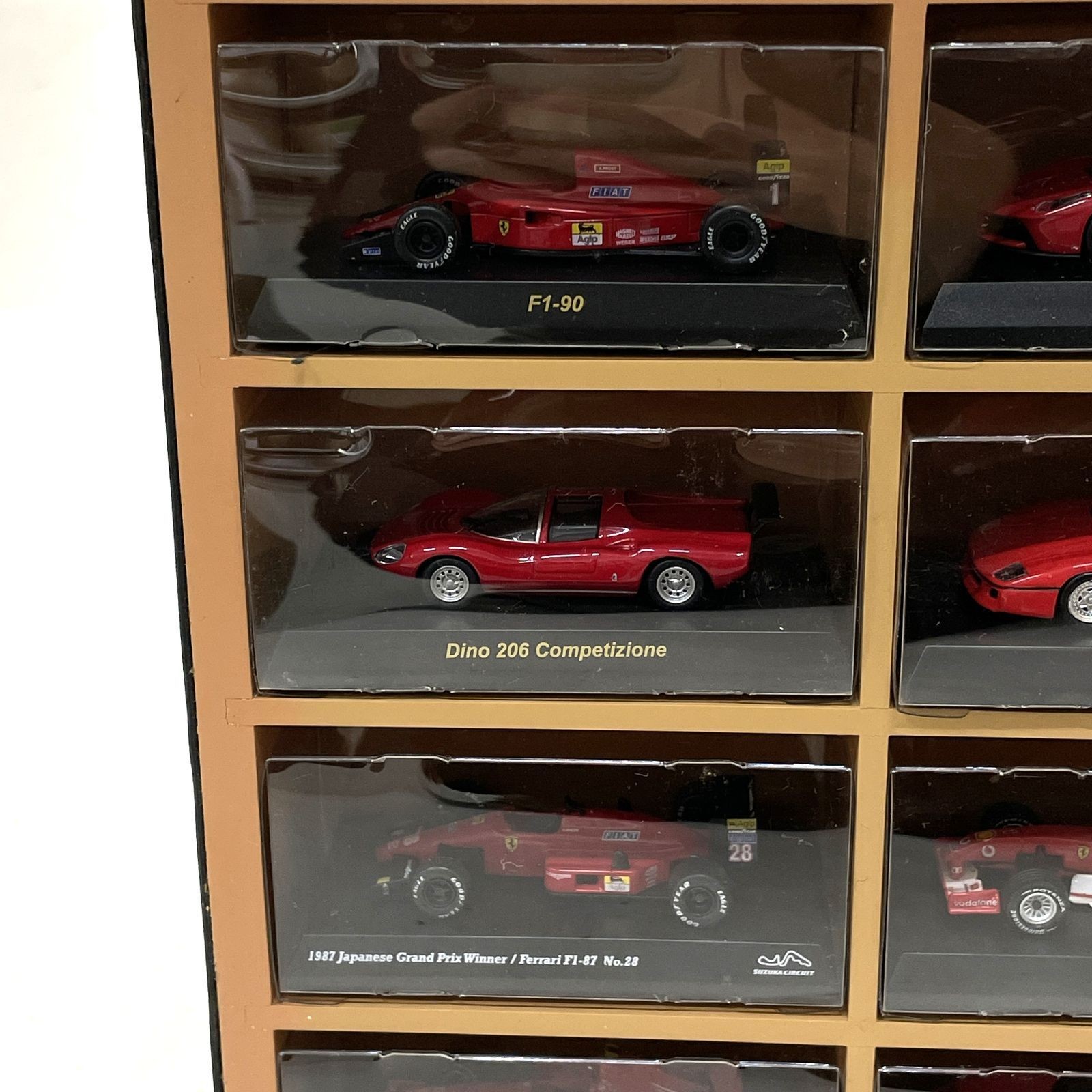 Kyosho 1/64 Ferrari 15 Car Set with Case Red, Used, Collectible Toy