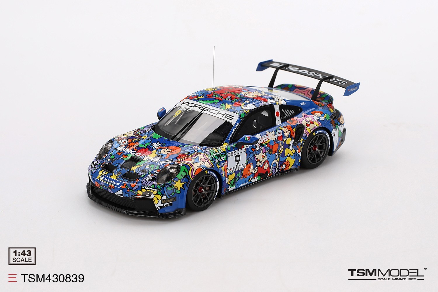 TSM-Model 1:43 Porsche 911 GT3 Cup #9 BINGO RACING Shinji TAKEI 2024 Carrera Cup