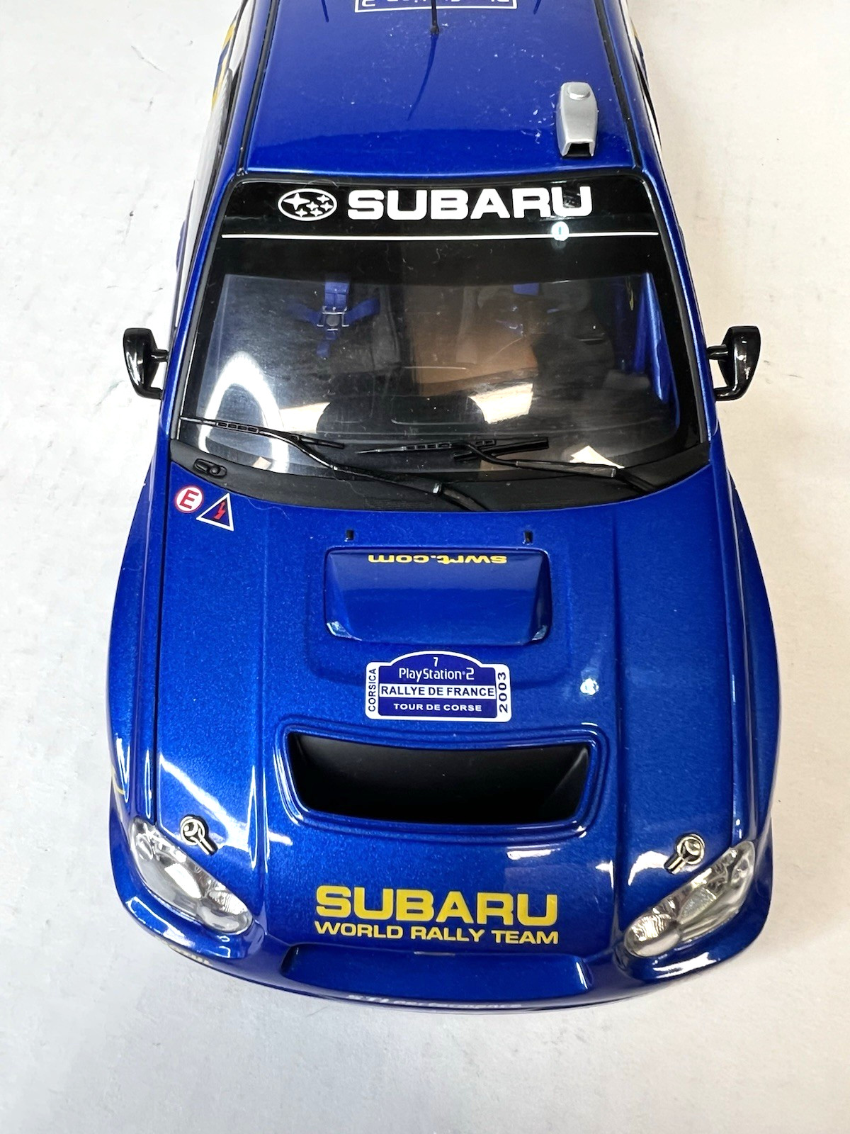 AutoArt Subaru Impreza WRX 1/18 Diecast Rally Car #7 Solberg Mills Case Display