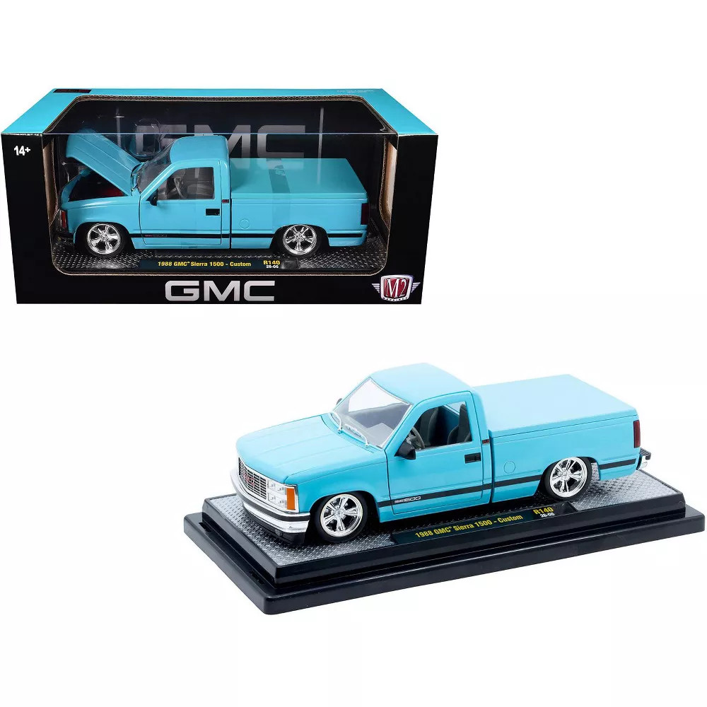 1988 GMC Sierra 1500 Custom Pickup 1:24 Diecast M2 Machines Blue
