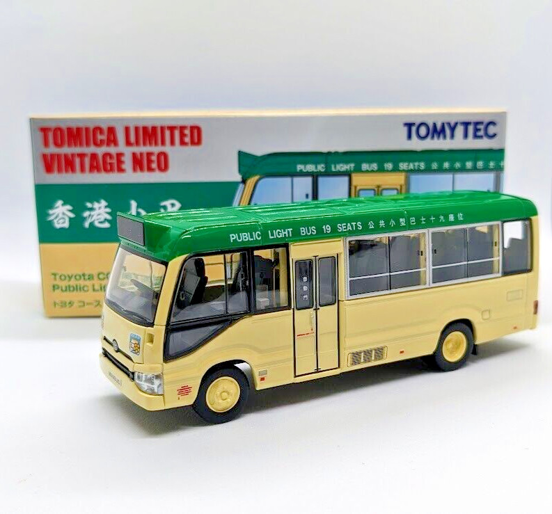 Tomica Toyota Coaster Hong kong Causeway Bay Green Public Bus Diecast Car Model