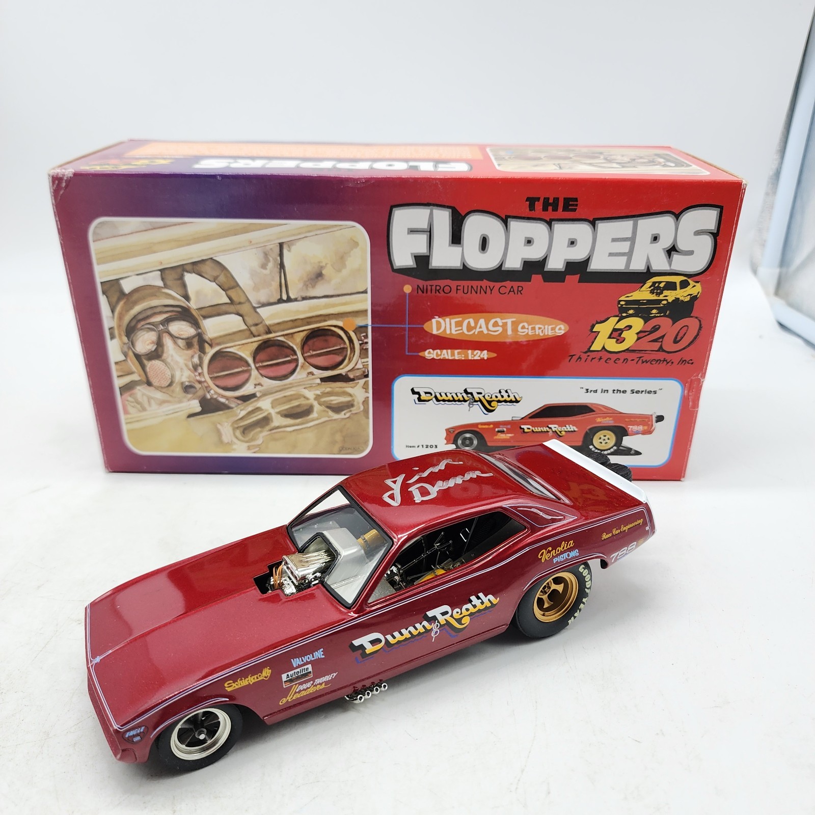 4S Dunn & Reath Nitro Funny Car NHRA The Floppers 1320 1/24 Diecast Autographed