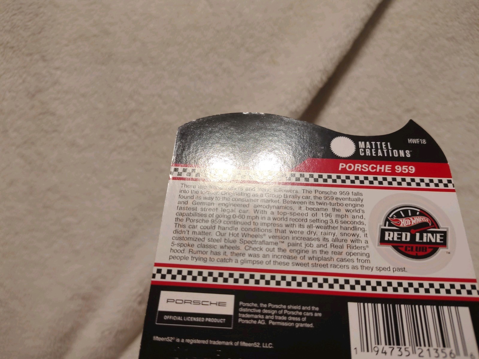 Hot Wheels Red Line Club Porsche 959 1:64 Blue Diecast Limited Edition 2024