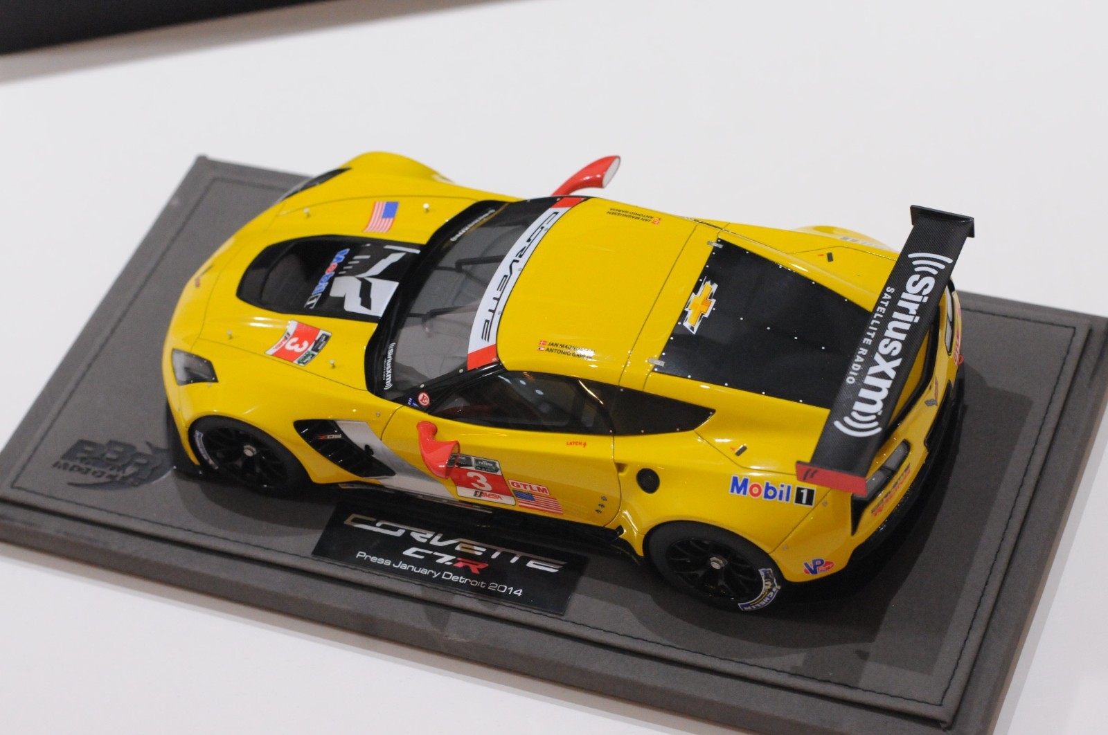 BBR CHEVROLET CORVETTE C7.R DETROIT 2014 PRESS VERSION SCALE 1:18 LIMITED 1 OF 1