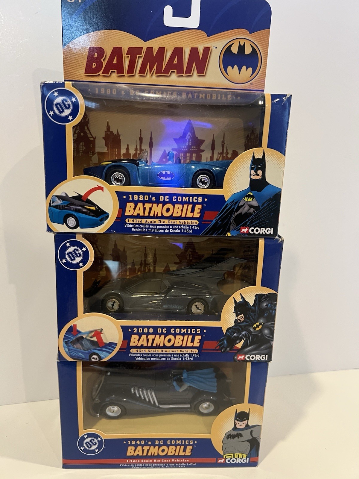 Corgi Batman DC Comics Batmobile 1:43 Diecast Car Multicolor Unopened Box