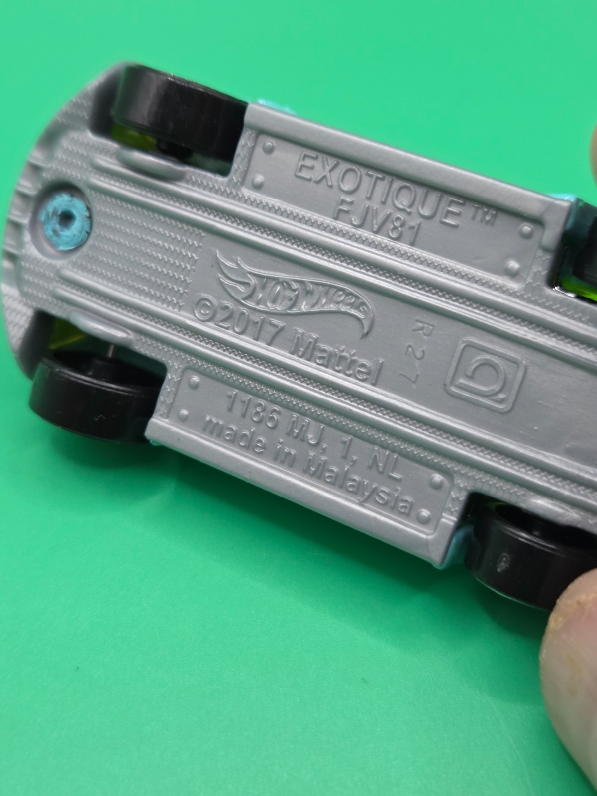 Hot Wheels Exotique FJV81 Light Blue Yellow Canopy 2019 Loose Mattel Malaysia