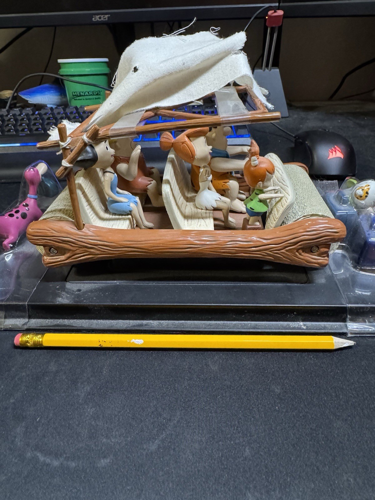 FLINTSTONES THE FLINTMOBILE 1:18 DIECAST METAL By ‘JOYRIDE’ – No Box