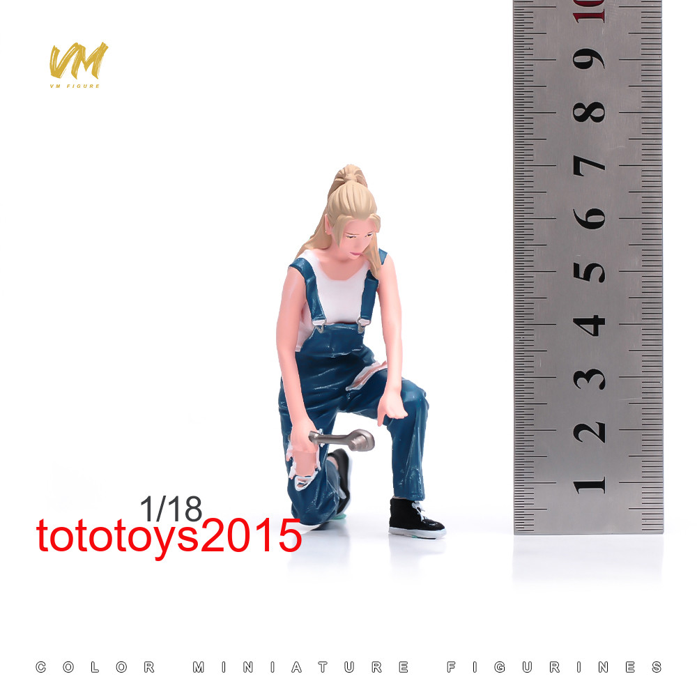 1/72 1/87 1/64 1/43 1/32 1/24 1/18 mechanic woman Girl Scene Miniture Figure Dol