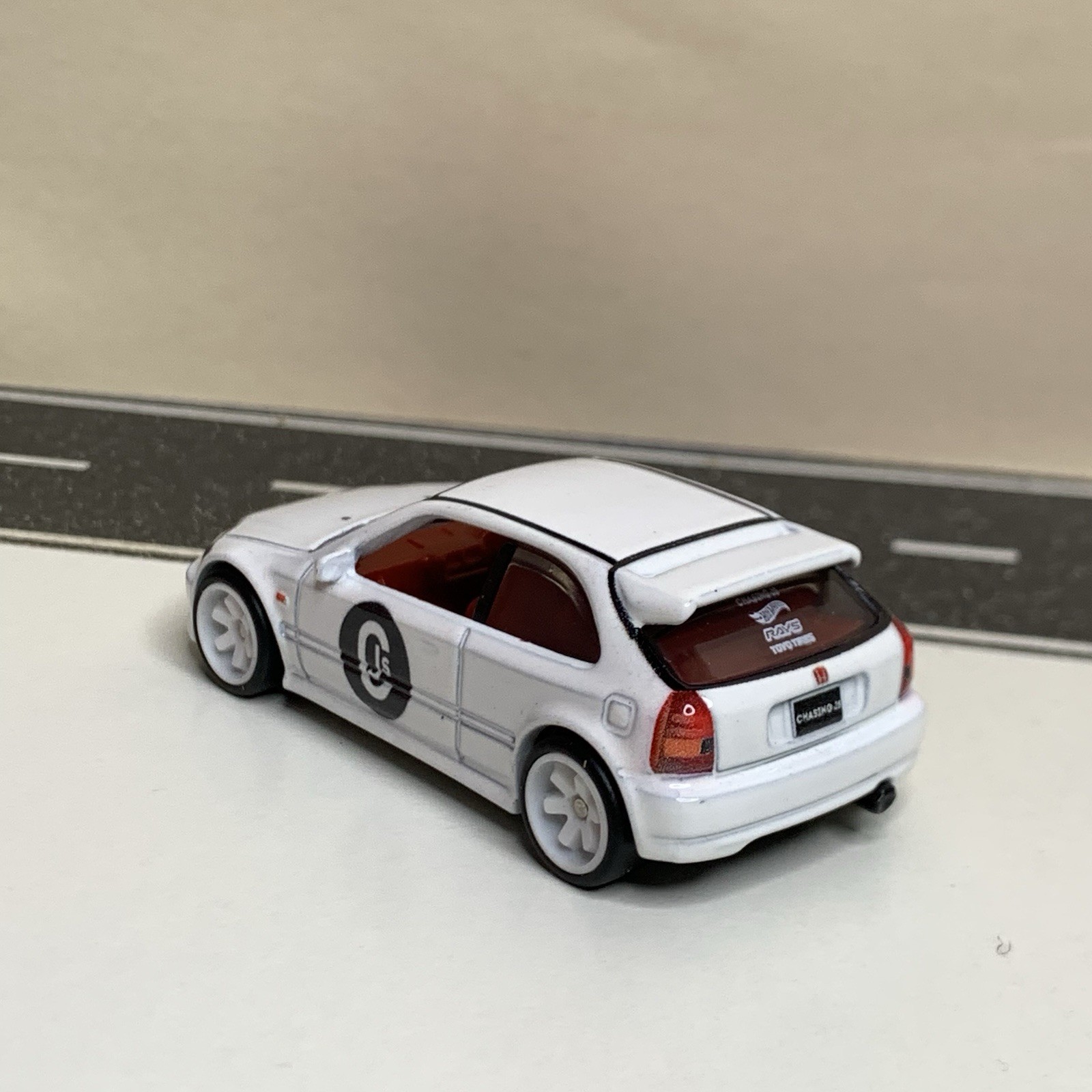 Hot Wheels Premium Boulevard #73 ’99 Honda Civic Type R EK9 Hatch White 1:64 NM