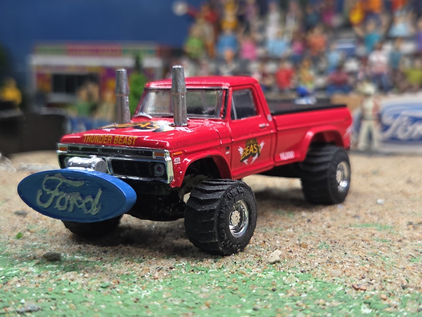 CUSTOM BUILT 1:64 GreenLight 1976 FORD HOT ROD PULLING TRUCK ertl puller dcp 460