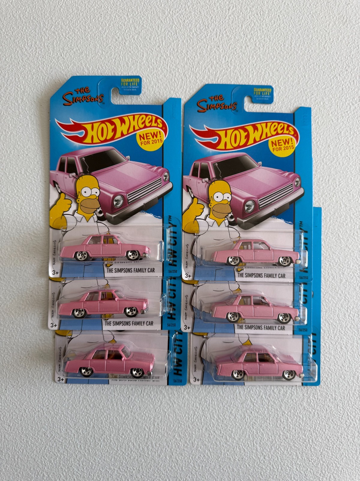 Hot Wheels 2015 HW City The Simpsons Family Car Lot of 6 BL3