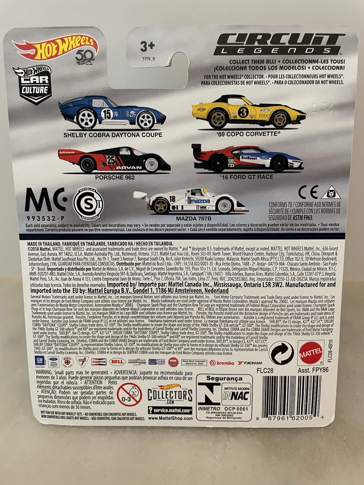 Hot Wheels 2018 Car Culture Circuit Legends Premium 5 Car Set New Sealed
