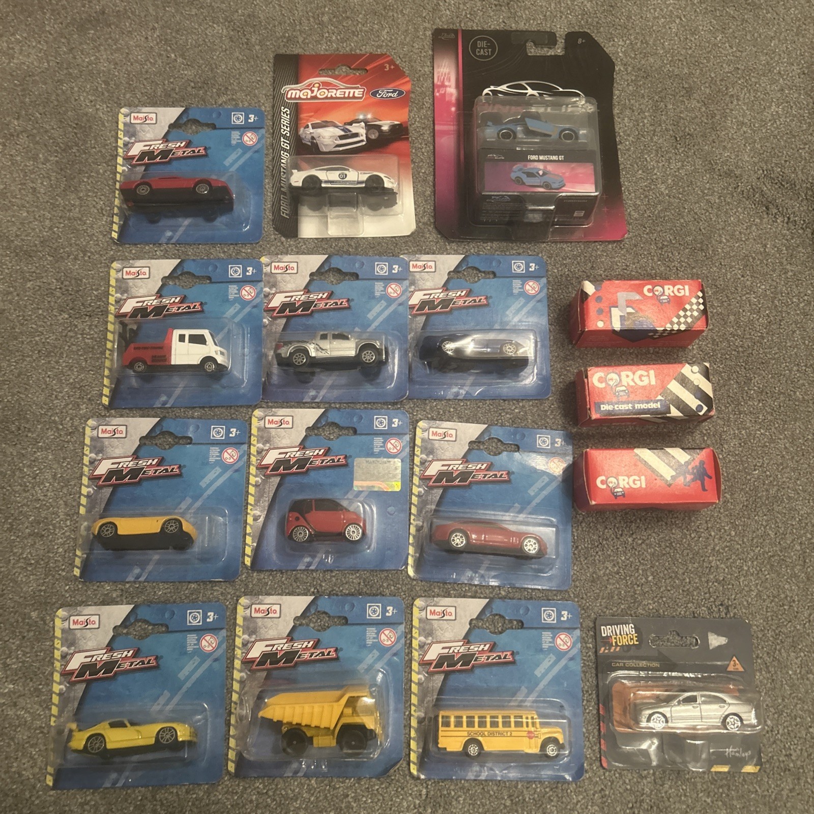 Maisto Fresh Metal, Corgi, Pink Slips, Driving force Diecast – x16 Brand New