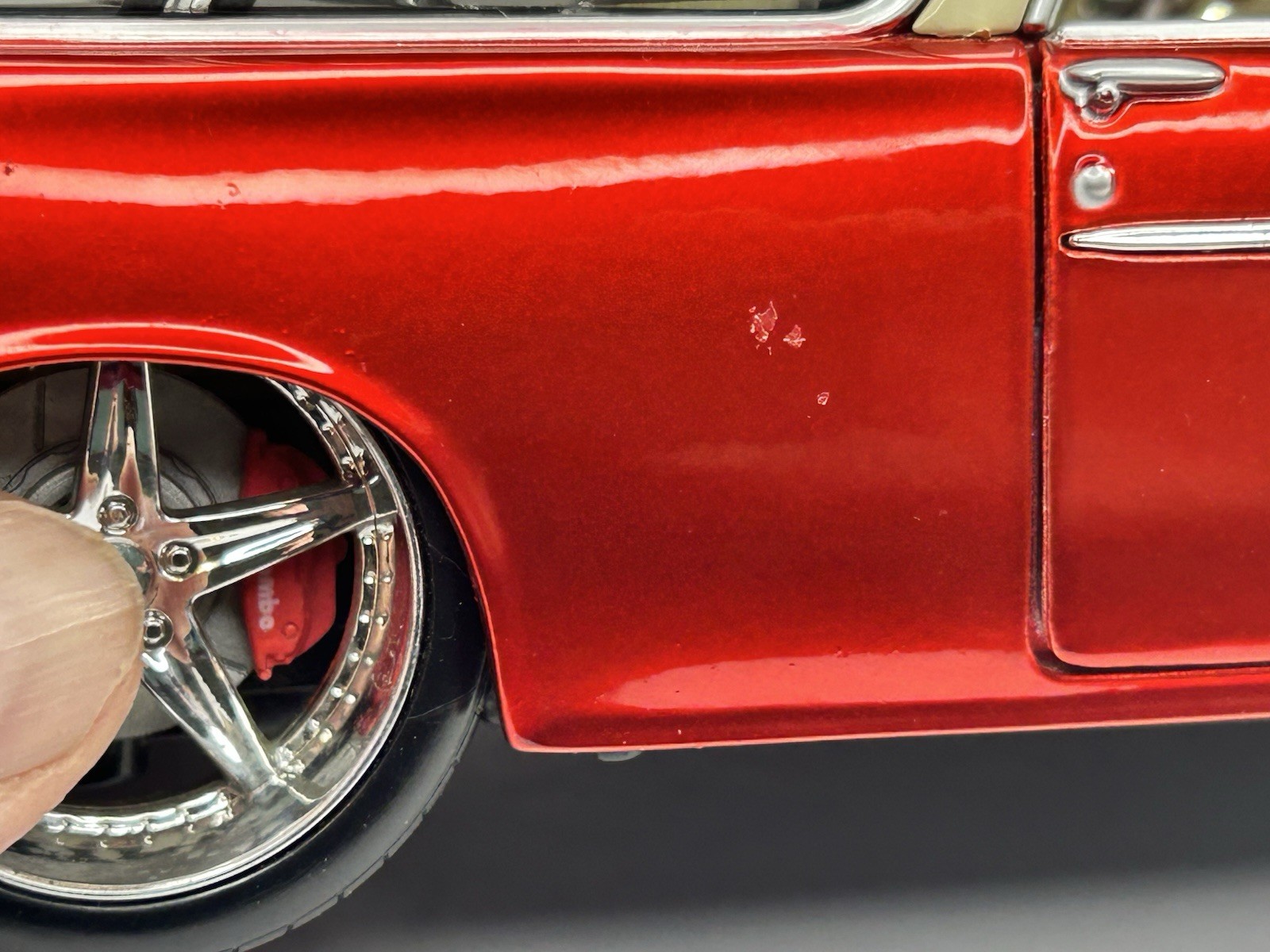 RARE Maisto 1955 Chevrolet Bel Air Nomad Pro Rodz Metallic Red 1:18 Die Cast