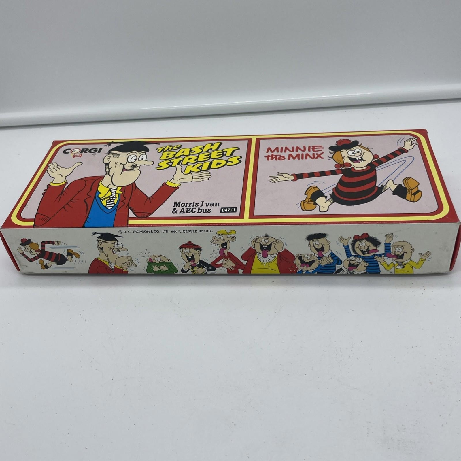 Corgi “The Bash Street Kids” Double Decker AEC Bus & Morris J Van, NIB, 1990, #