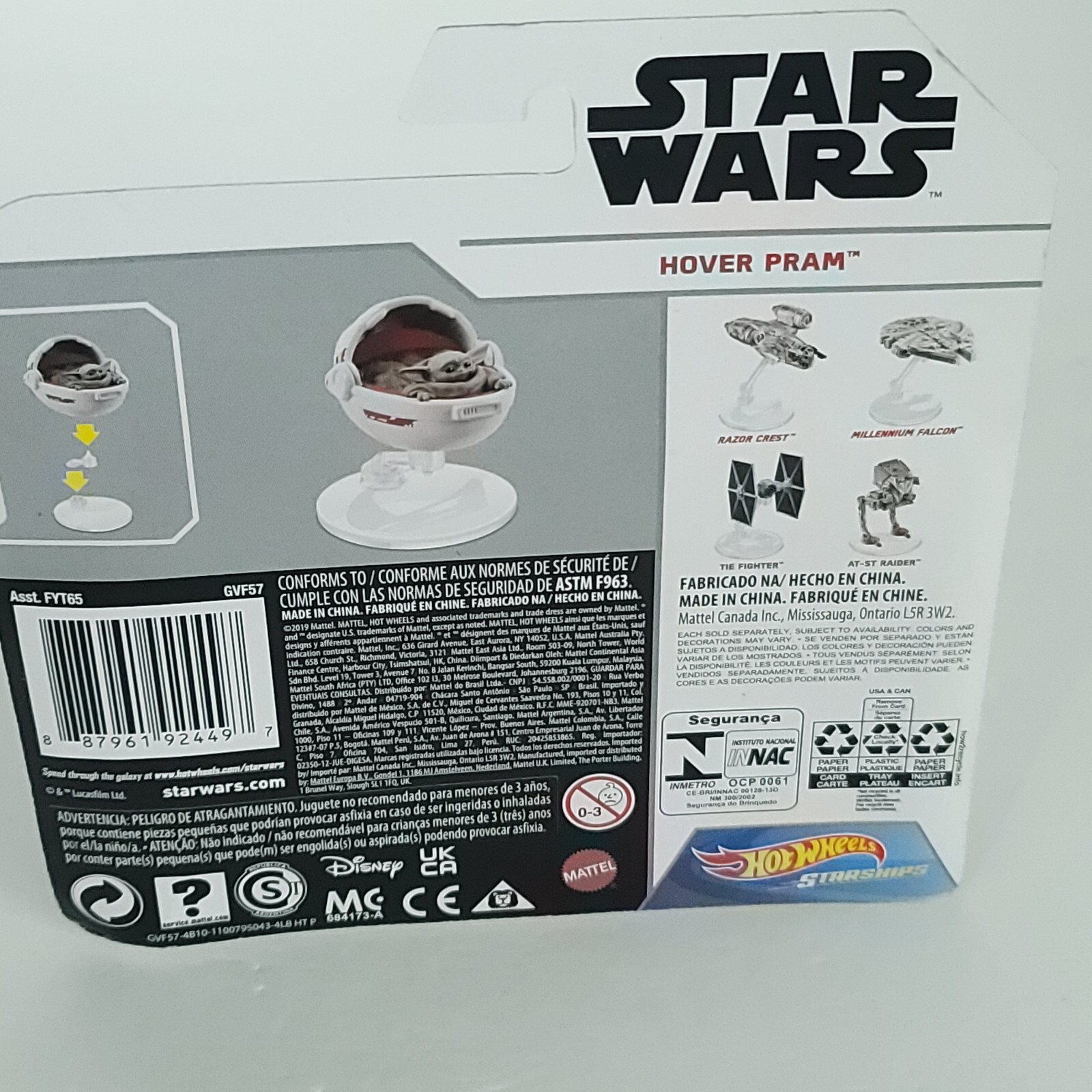Hot Wheels Star Wars Starships The Mandalorian The Child Hover Pram NEW Sealed