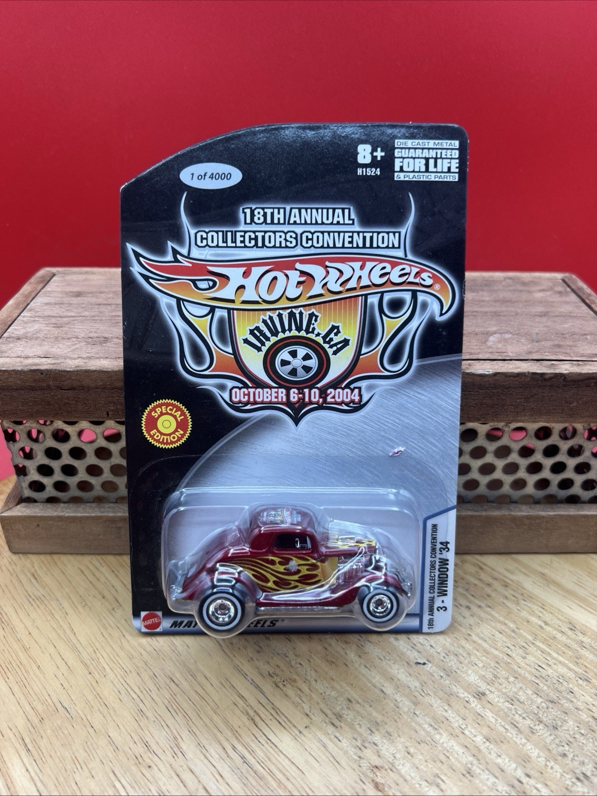 2004 Hot Wheels RED 3 WINDOW 34 Irvine 18th Convention only 1/4000 🛞🛞