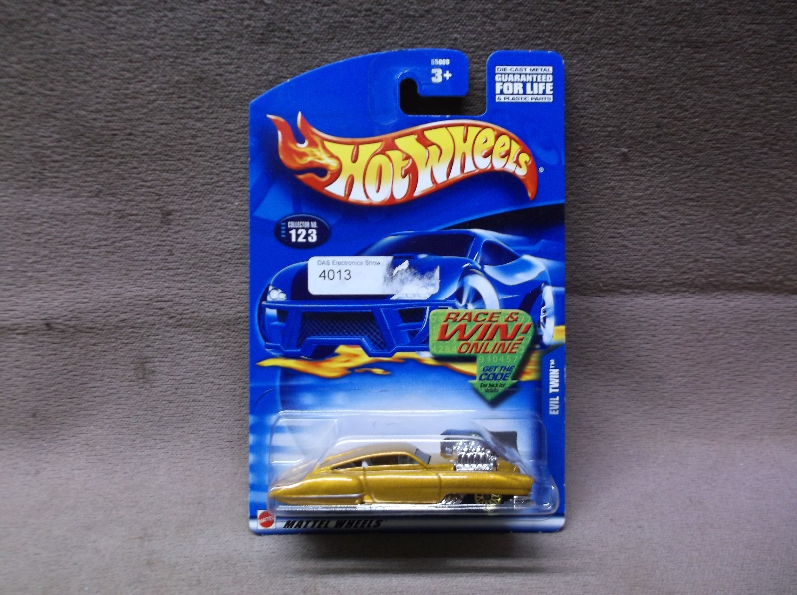 HOT WHEELS 2002 #123 GOLD EVIL TWIN CUSTOM CADILLAC FASTBACK CADZILLA HOT ROD