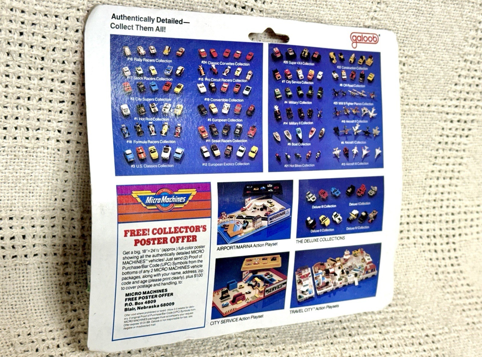 Micro Machines Deluxe Collection II Porsche Vette Jaguar 1988 Galoob