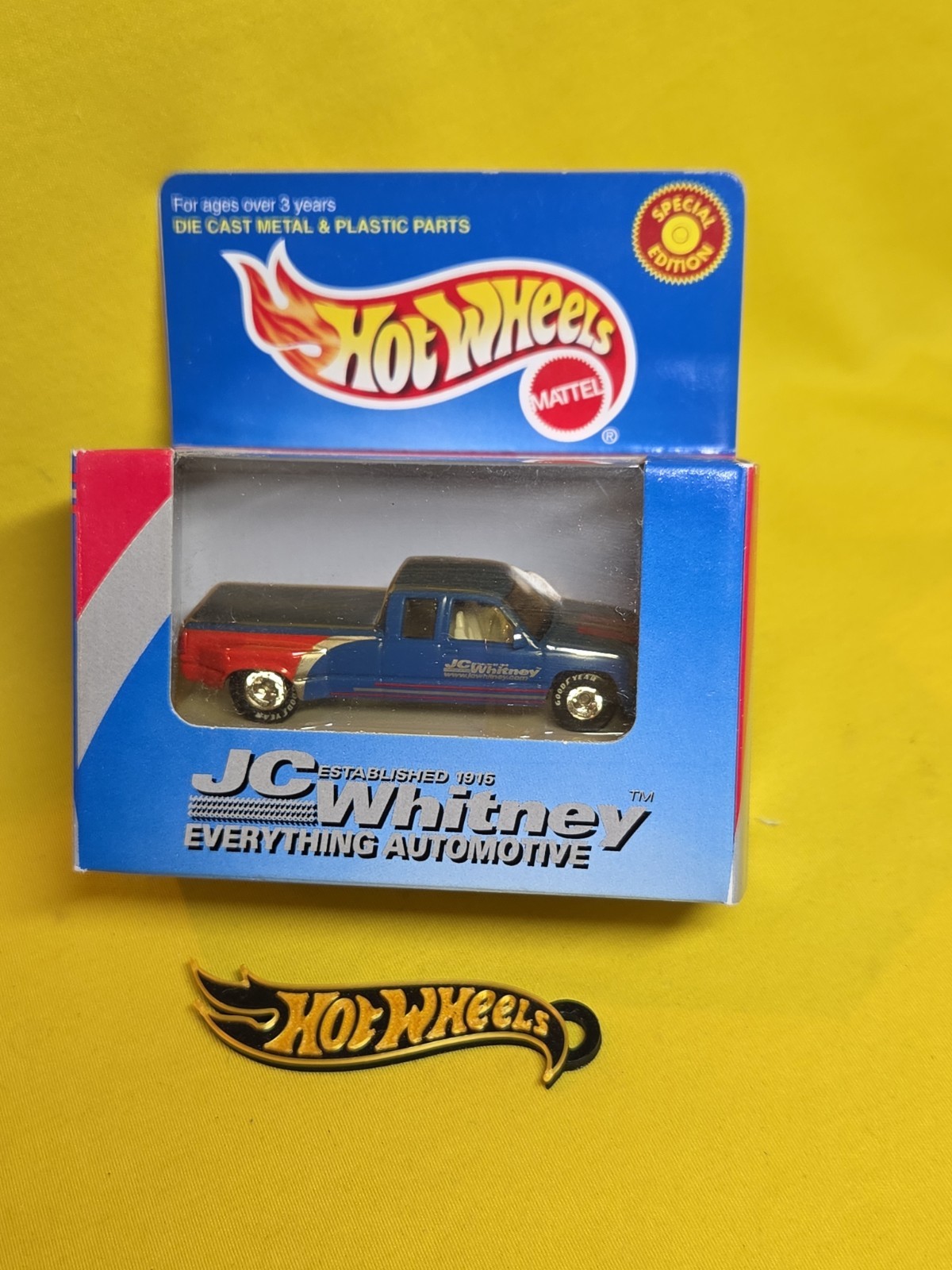 Hot Wheels JC Whitney Chevy C3500 Dually in Blue Real Riders Sealed & Gift🔥48