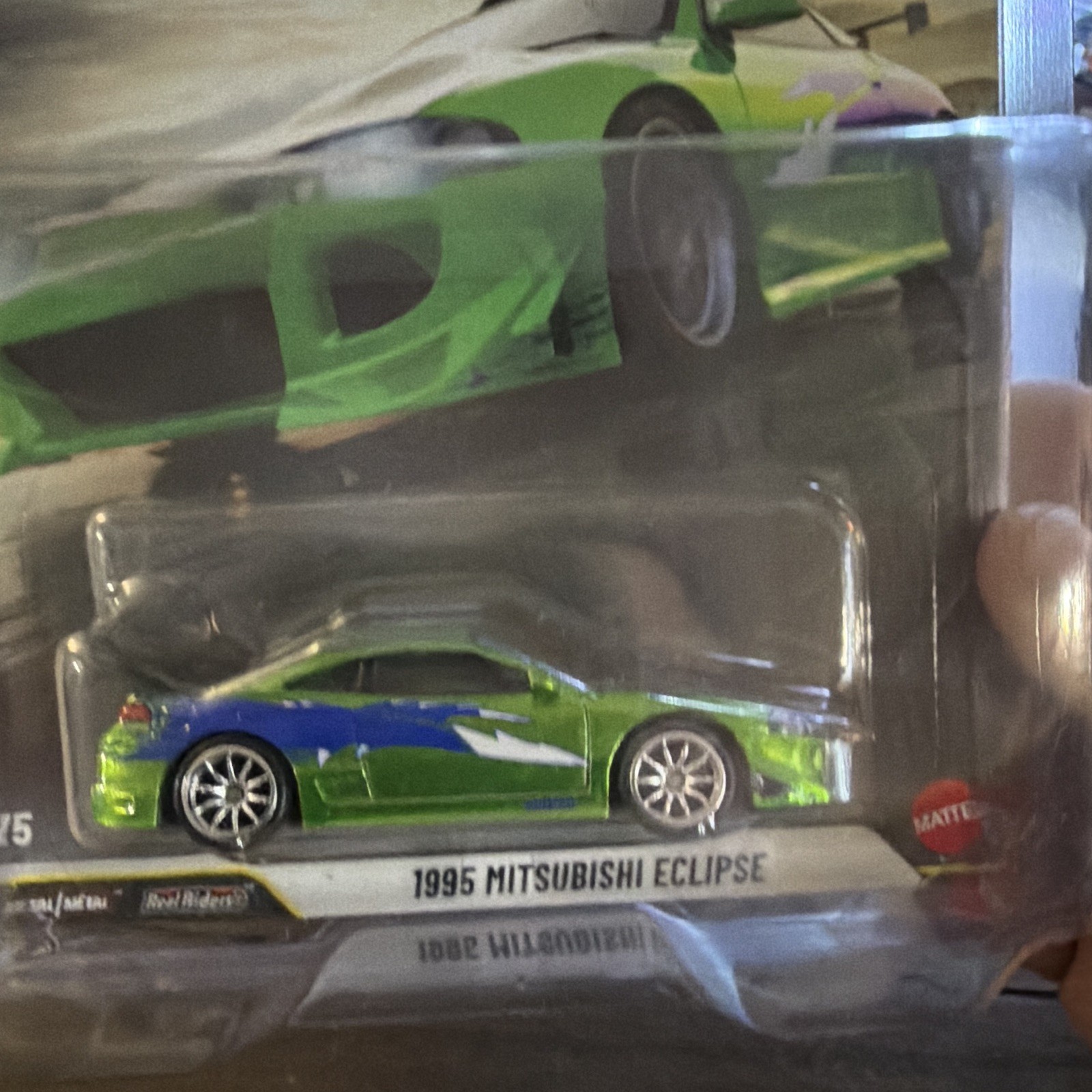 Hot Wheels Fast & Furious 1995 Mitsubishi Eclipse 1:64 Diecast Green/Blue