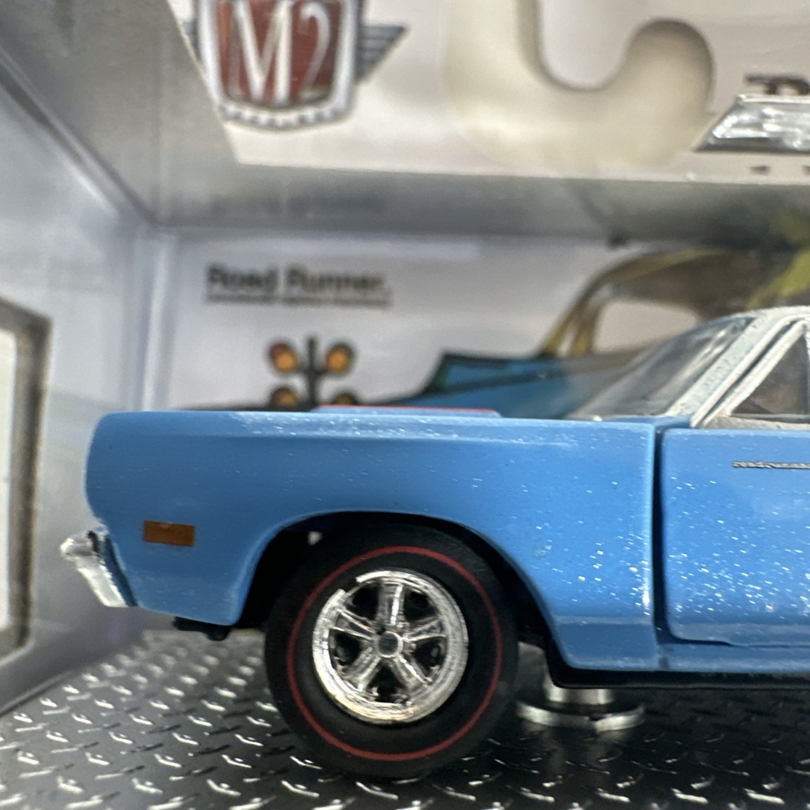 1969 Plymouth Road Runner HEMI Blue/White M2 Machines R92 25-49 New in Package