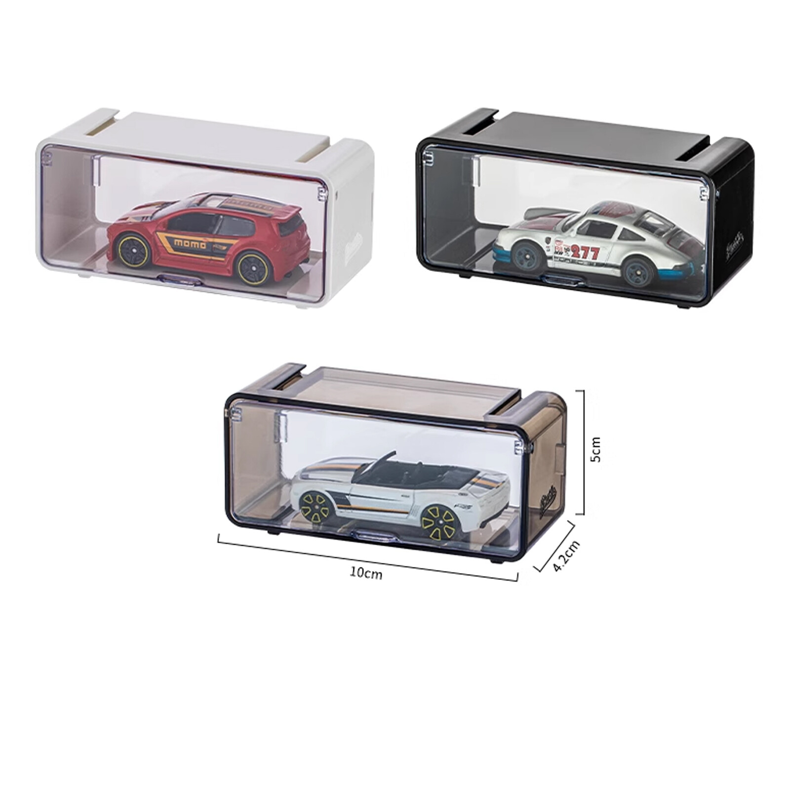 Display Cases Storage Box For Hot Wheels 1/64 Car Stackable Toy Car Collection