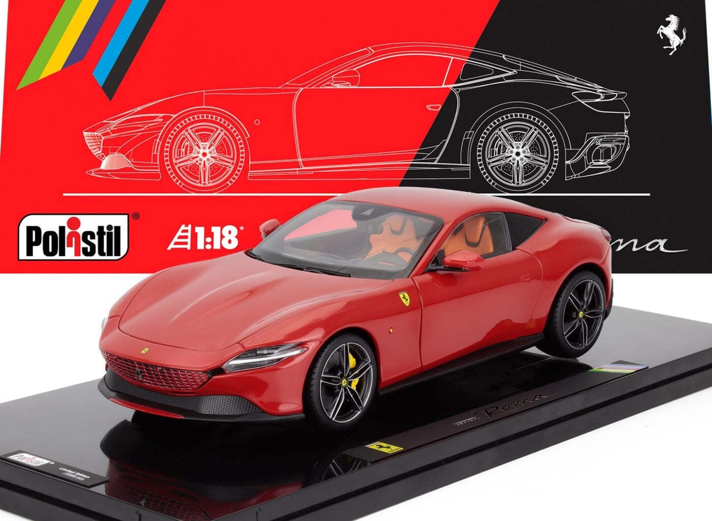 Polistil 2022 Ferrari Purosangue Rosso Corsa (Red) High Fidelity W/ DISPLAY 1:18