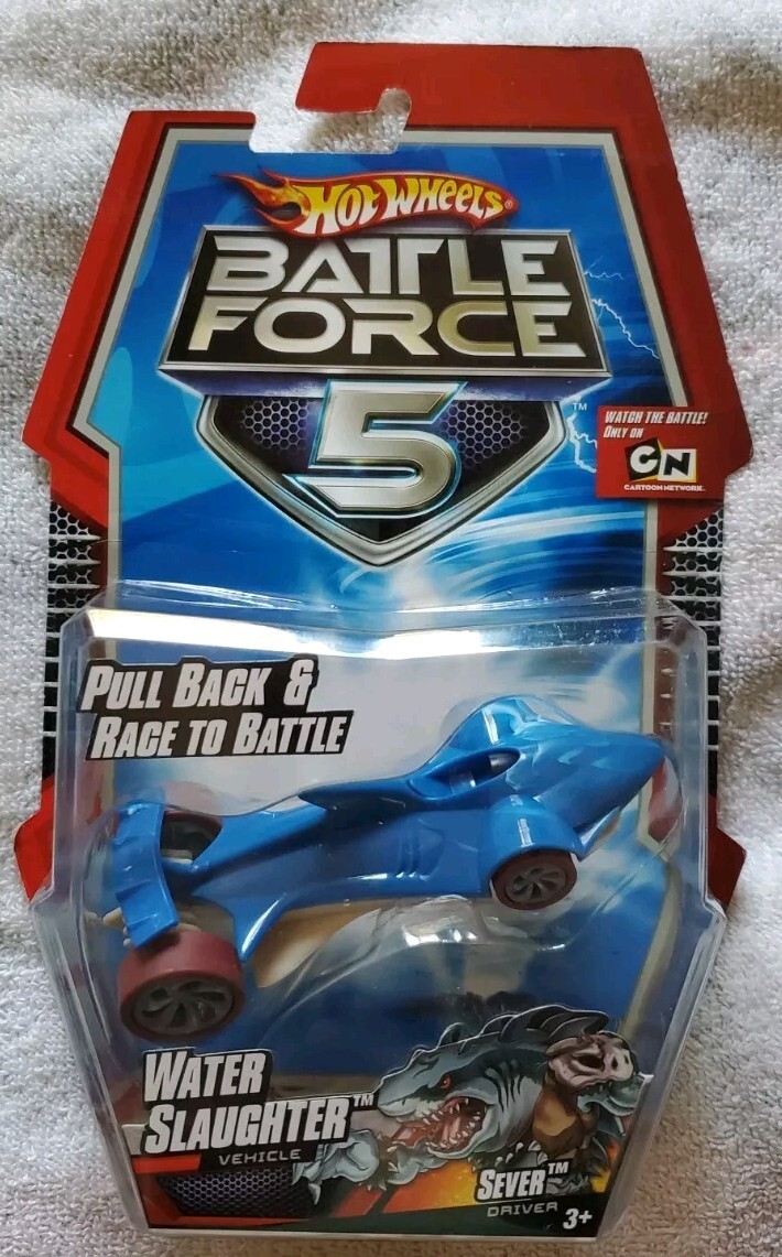 2011 Hot Wheels Battle Force 5 WATER SLAUGHER Pull Back & Race SEVER