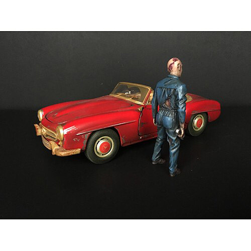 ZOMBIE MECHANIC FIGURINE I FOR 1/18 SCALE MODELS BY AMERICAN DIORAMA 38197