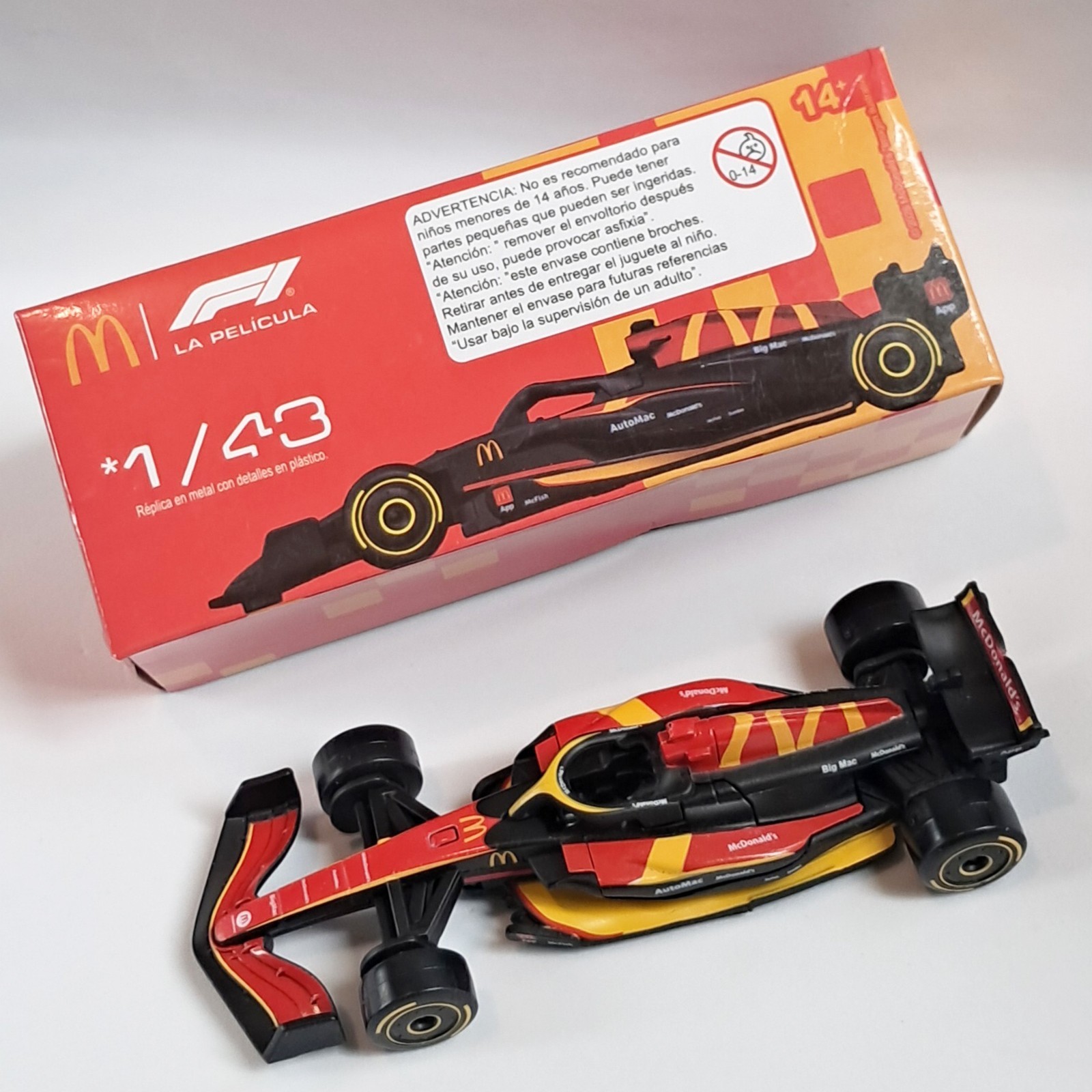 2025 Mcdonald’s F1 Move Formula 1 Diecast Replica Car 1:43