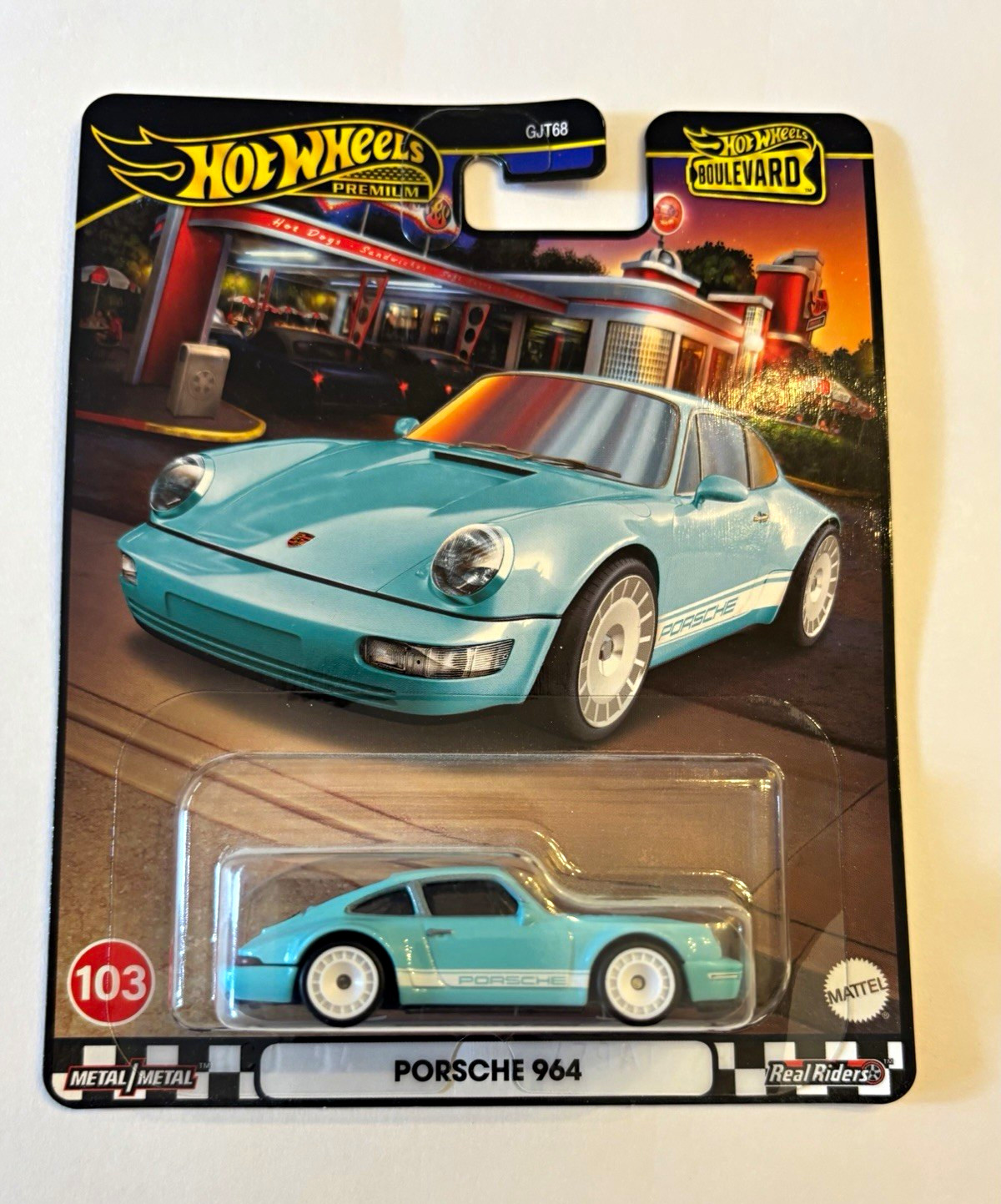 Hot Wheels Boulevard Porsche 964 #103 Blue Diecast Car 1:64 Unopened Box