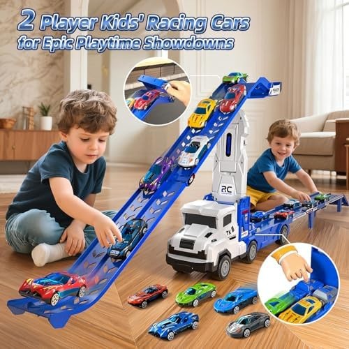 Transport Truck Toys for 3 4 5 6 7 Years Old Boys,Toys Cars Track Set Transpo…