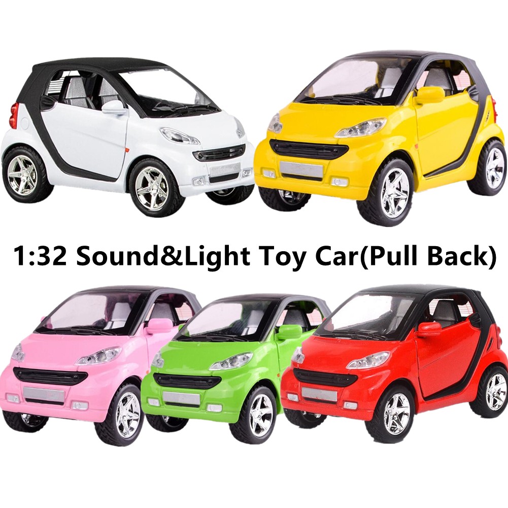 1:32 Model Car Toy Vehicle Kids Gifts With Sound&Light Effect For Smart ForTwo