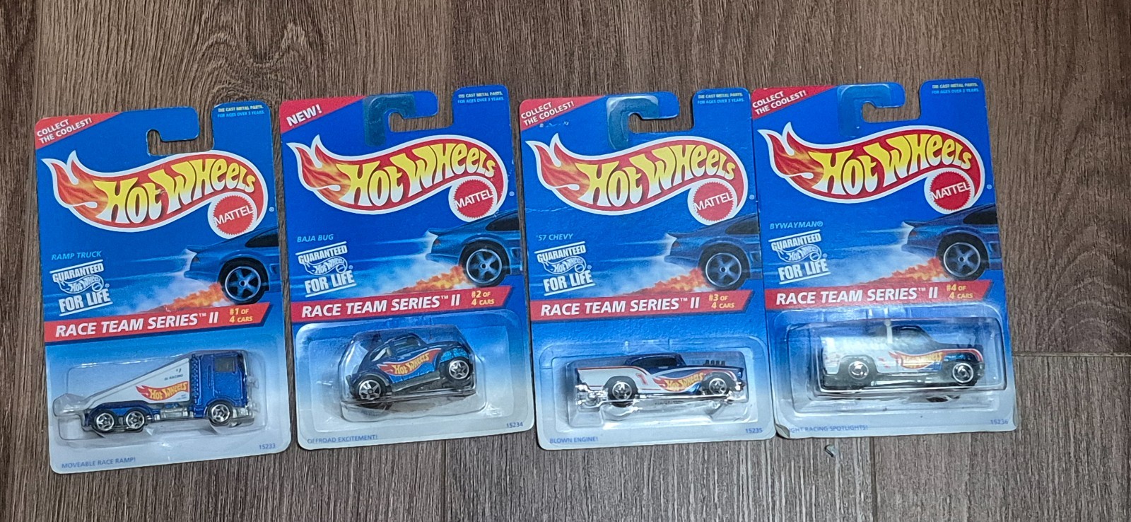 1995 Hot Wheels Race Team Series II 4 Cars #392#393#394#395