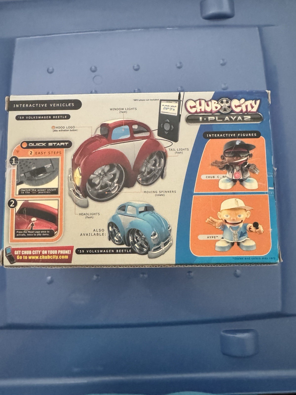 2006 Jada Toys Chub City I-Playaz Interactive Vehicle Red ’59 Volkswagen Beetle