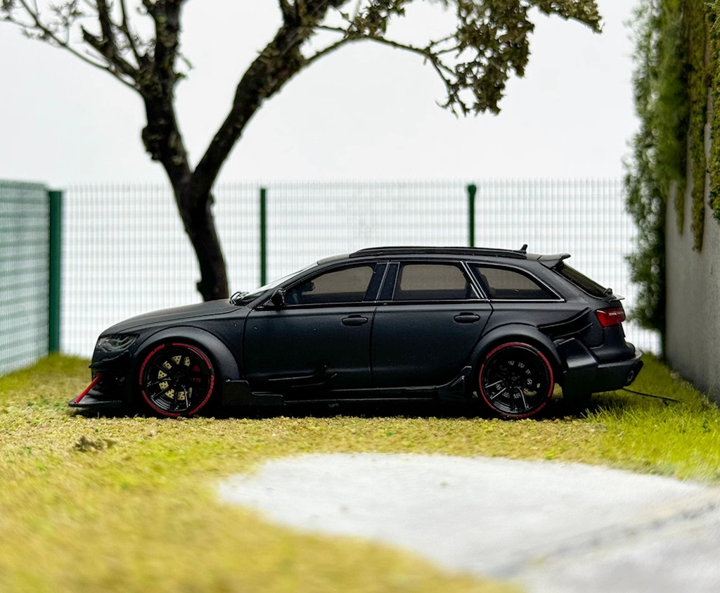 JEC 1:64 Black RS6 Widebody Wagon DTM Sports Model Diecast Resin Car