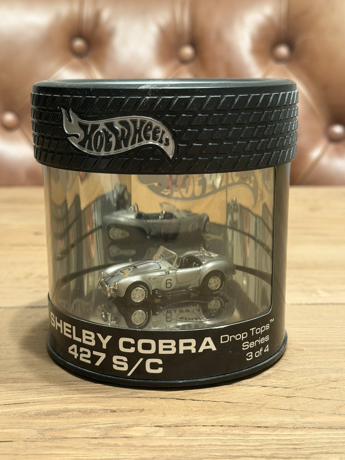Hot Wheels Oil Can Shelby Cobra 427 S/C Silver #6 Drop Tops 3/4 LOW #766/7000
