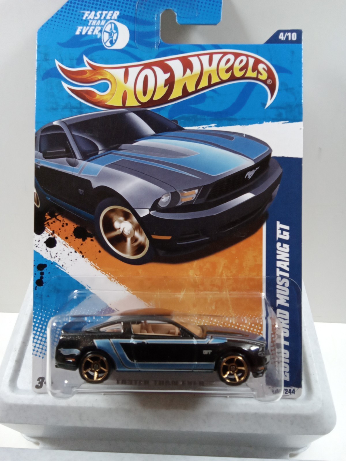 2011 Hot Wheels KMART Exclusive Color2010 FORD MUSTANG GT black #144 4/10 M28-B