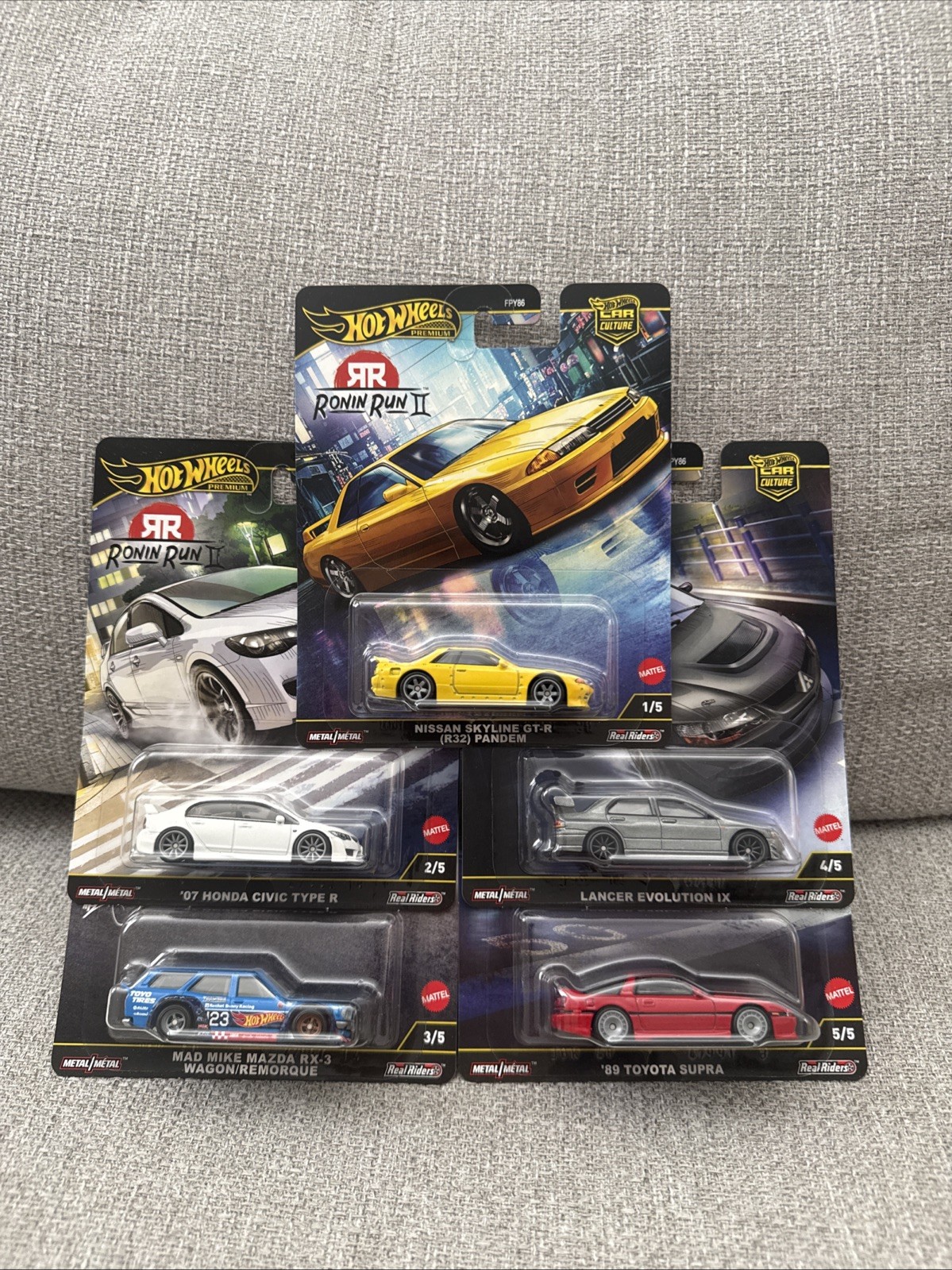 Hot Wheels 2025 Car Culture Mix M- Ronin Run II – Set of 5 Cars – FPY86-961M