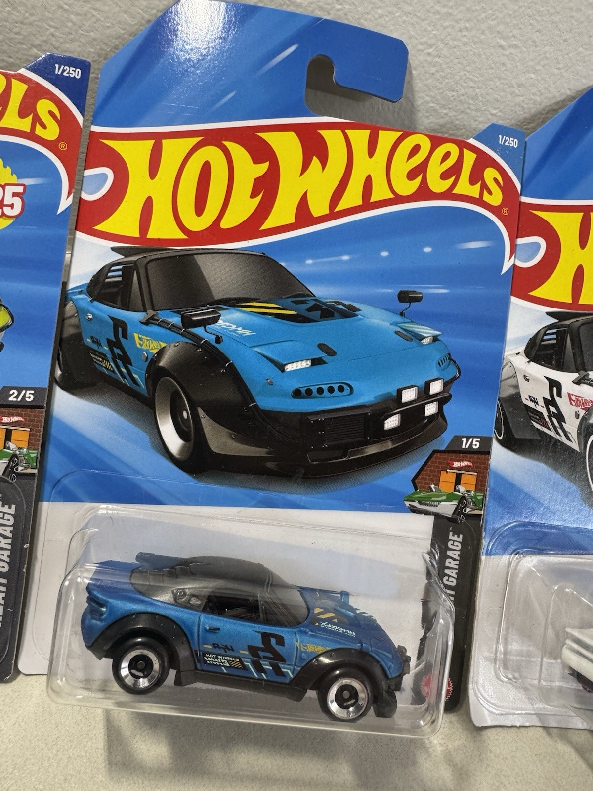 Hotwheels Mazda MX-5 Miata White Blue Grey Hard Top Lot Of 3 Variations Mx5