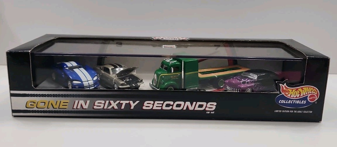Hot Wheels 1999 “Gone In Sixty Seconds” , ’49 Merc, Viper, ’67 Mustang, Truck