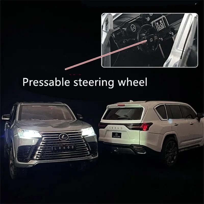 1:24 LEXUS LX600 SUV Alloy Diecast Car Model Sound & Light Gift Toy Vehicle NEW