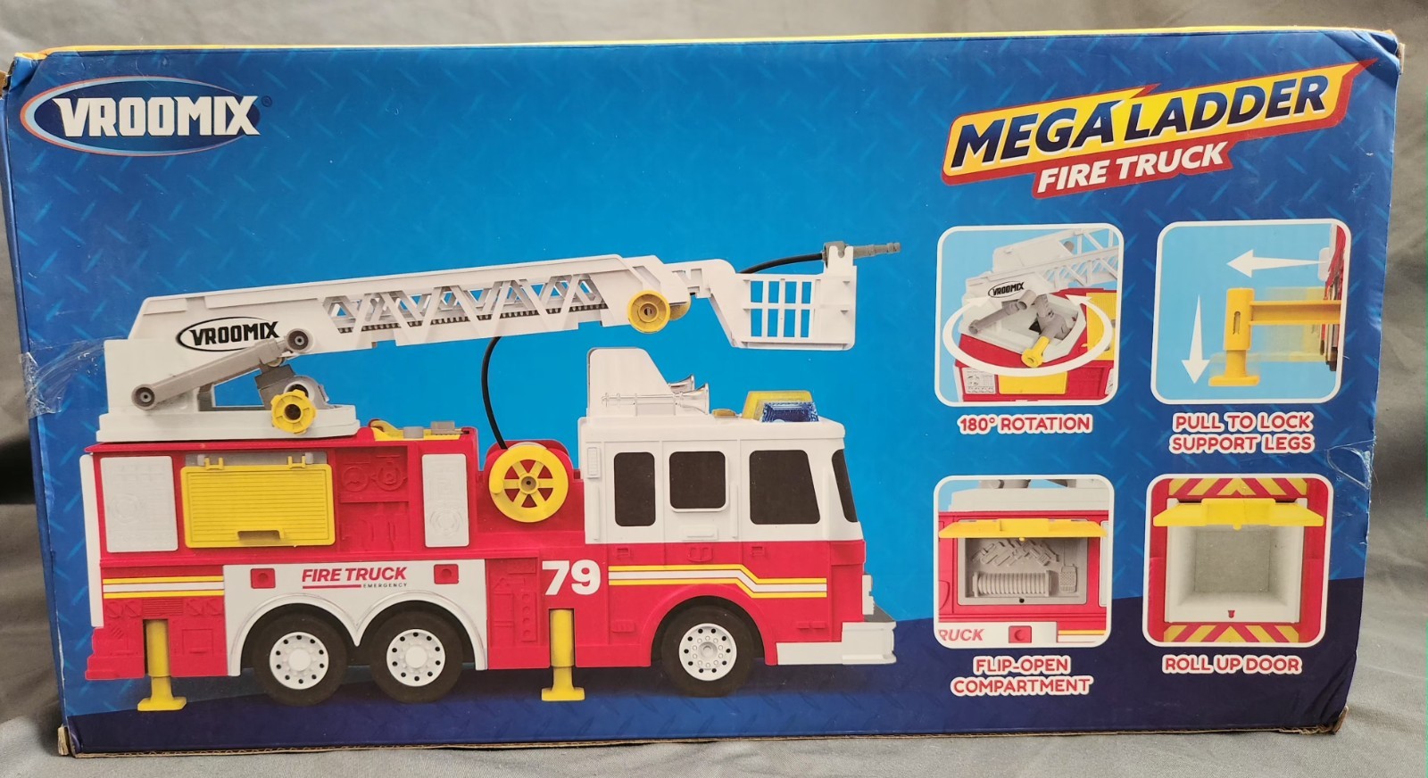 NEW 33 Inch MEGA LADDER FIRE TRUCK VEHICLE Toy Kids 3+ Years JOYIN in Box