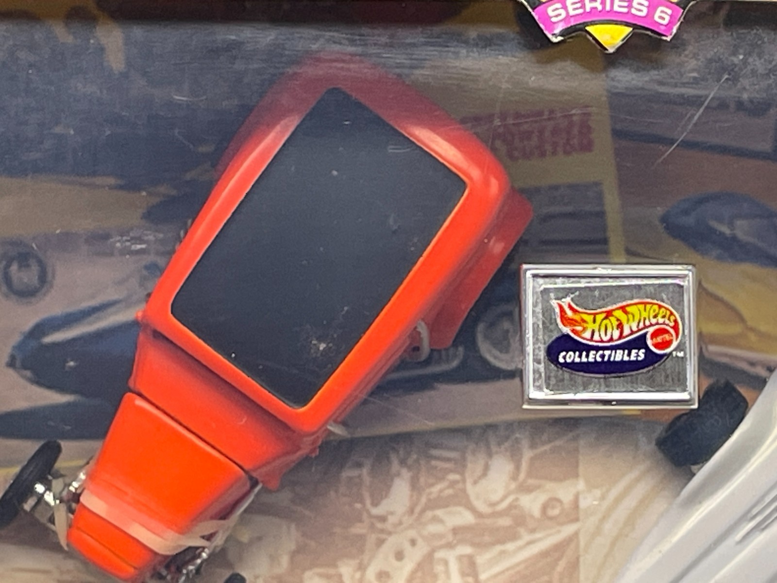 100% HOT WHEELS HOT ROD SERIES 6 ROD & CUSTOM W/ORANGE CRATE & WHITE MANTA RAY