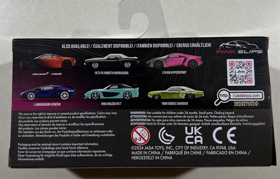 NEW 2024 JADA PINK SLIPS 1995 MAZDA RX-7 mint Green 1/32
