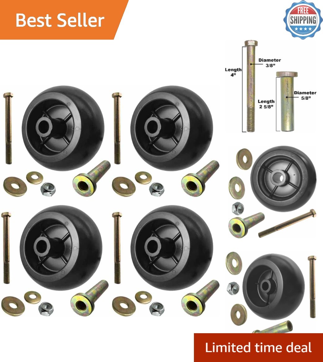 USA Made 5-Inch Replacement Deck Wheels for Xmark & Toro Mowers – 4 Count