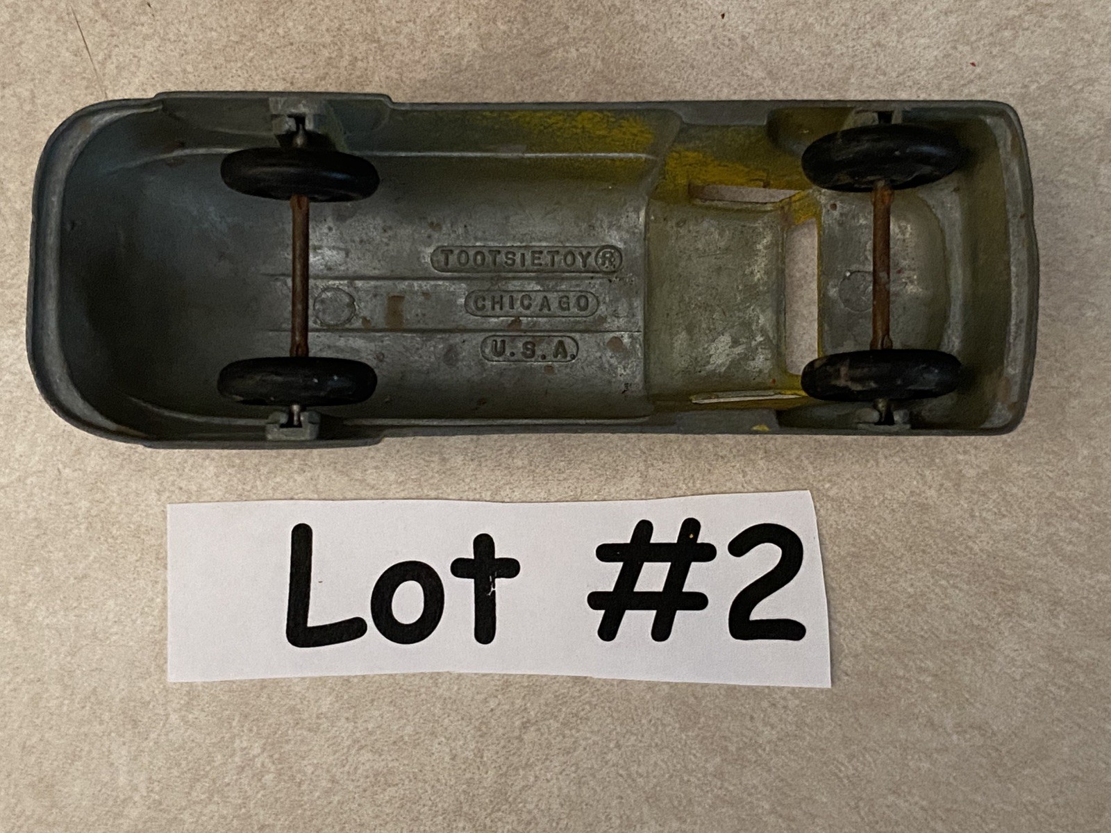 Vtg LOT of 3 -1950s TOOTSiE TOY Cars & Truck *Oil Tanker *Rat Rod *Ford Sedan #2